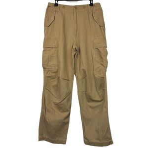 VINTAGE Y2K Timberland Cargo Pants Mens 32x32 Cotton Paratrooper Baggy Tan
